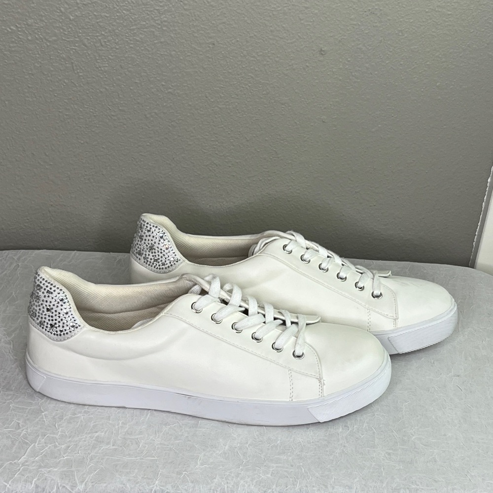 Torrid White Sneakers with Glitter Accents
